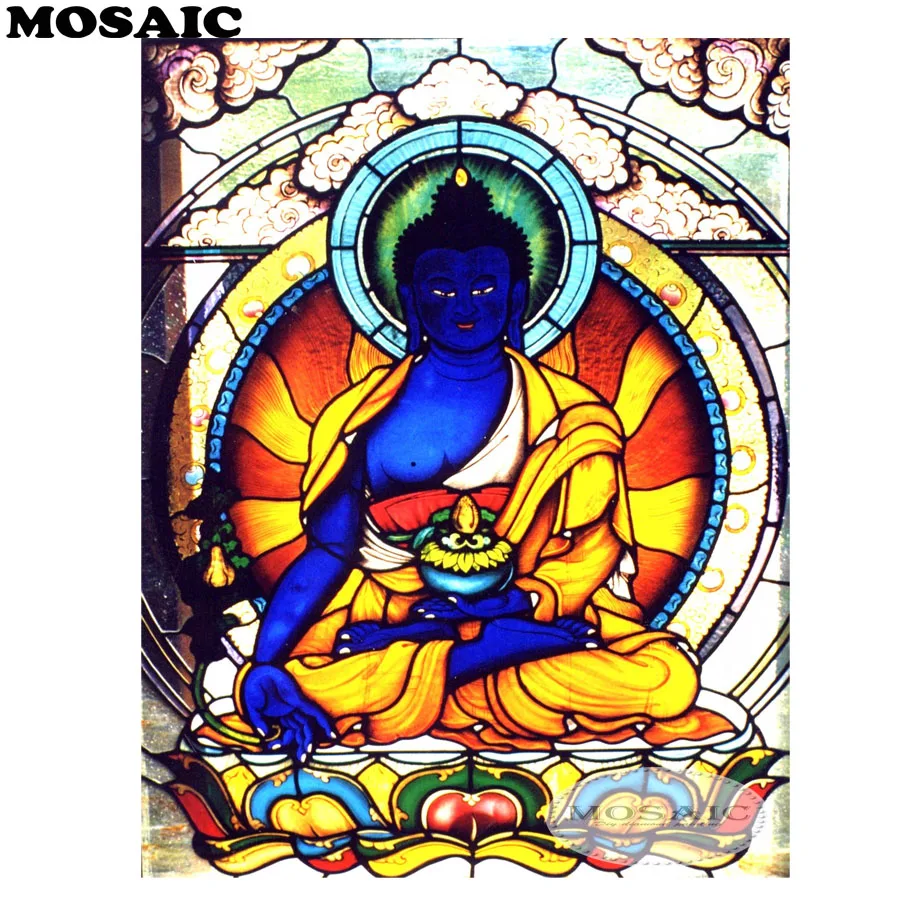 

5d DIY Diamond Painting,Cross Stitch"buddha portrait"Square Diamond Mosaic Embroidery Canvas Home Decor wall Painting B178