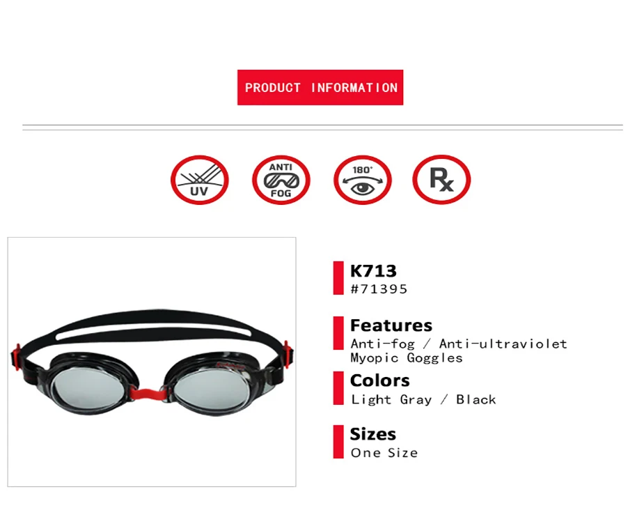 Barracuda kona81 близорукость плавательные очки Индивидуальные корректирующие линзы Триатлон УФ-защита для взрослых#71395 очки