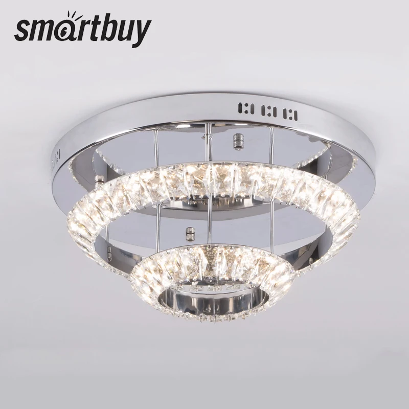 Светодиодная люстра (LED) Smartbuy Crystal 6167 3 color dimming 38W SBL CR 6167dim|Потолочные лампы| |