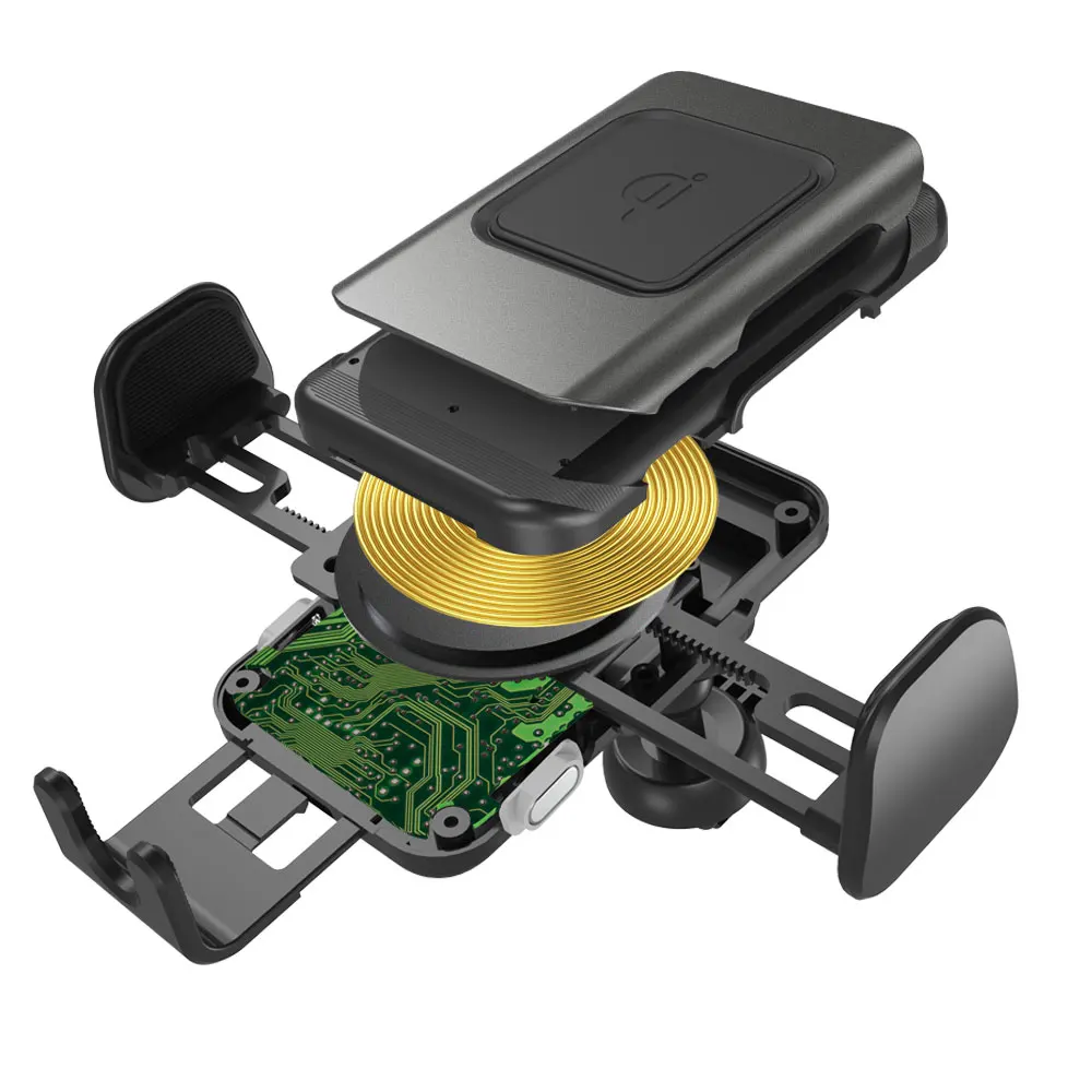 10 Вт/7,5 Вт Qi Беспроводное Автомобильное зарядное устройство Автоматическое для iPhone 8/X/Max samsung быстрая Беспроводная зарядка держатель телефона автомобильное беспроводное зарядное устройство