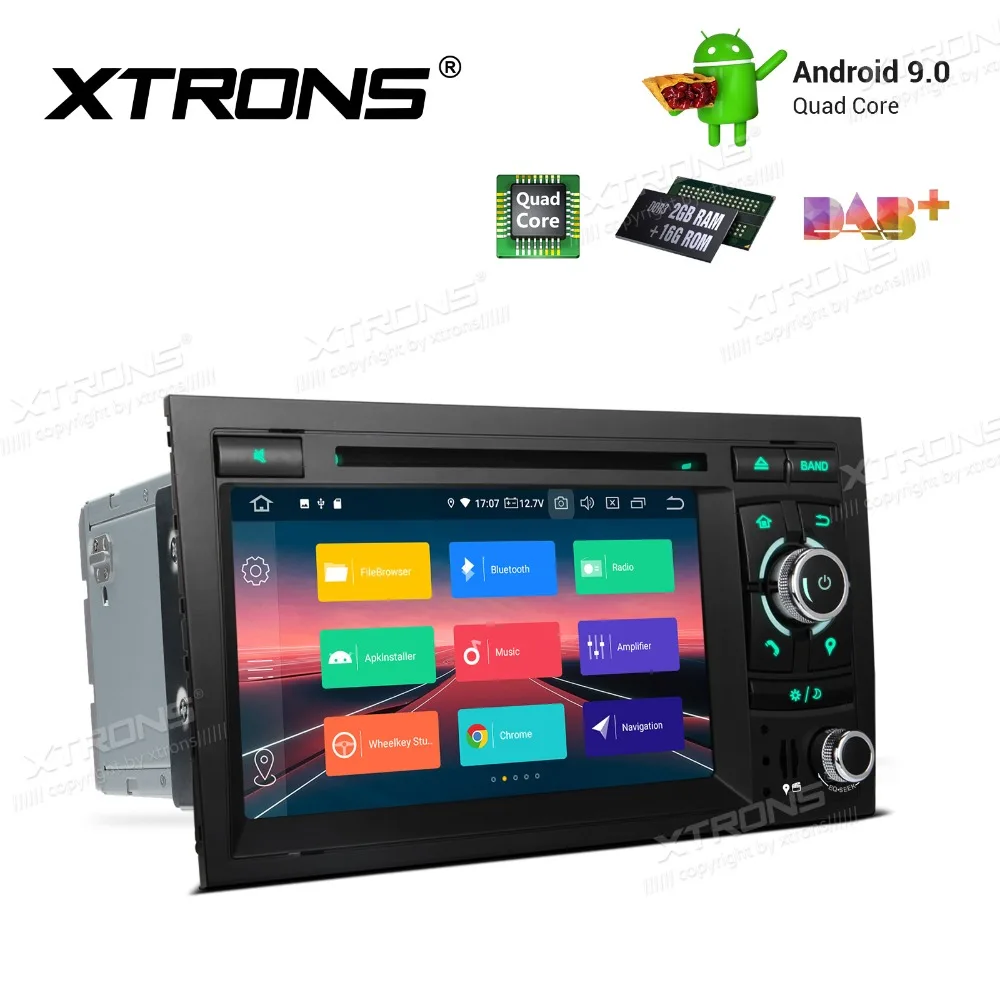 Cheap XTRONS Android 9.0 Car Stereo DVD Multimedia Player for Audi A4 S4 RS4 2002-2007 2008 SEAT Exeo GPS Navigation Plug Play Design 1