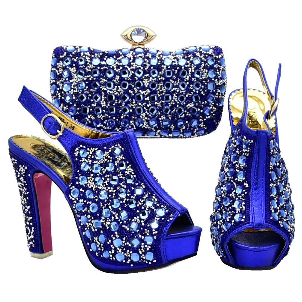

Bling bling shoe and bag set italy design african aso ebi shoes and bag to match women sandal shoes and clutches bag SB8131-1
