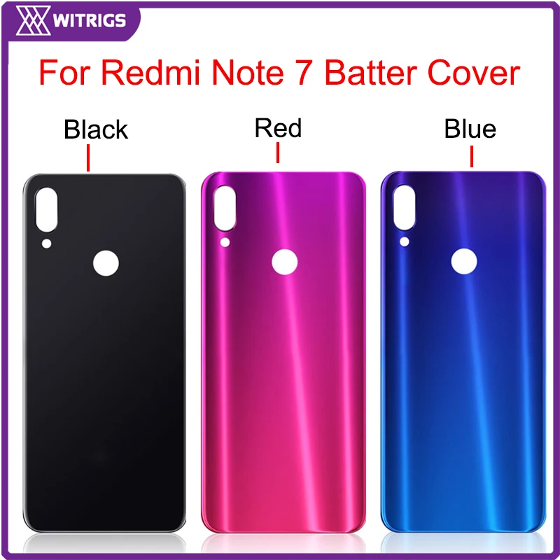 

Witrigs For Xiaomi Redmi Note 7 Battery Cover Back Cover Battery Back Rear Door Housing Cover Case replacement with adhesive