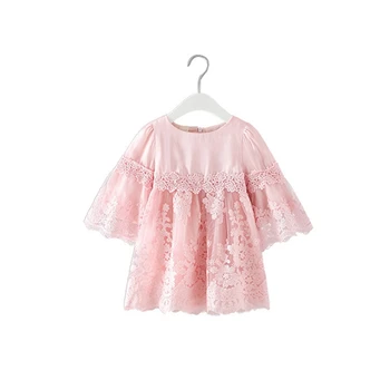 

Roimyal Wholesale Girl Spring A-line Floral Lace Cute New Dress 3-8years kids Party Princess Dresses Free Shipping
