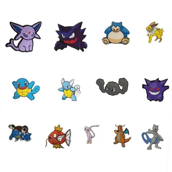 

Smash Bros Pokemon Go patches Team MEW water MEWTWO Geodude INSPIRED Haunter Dragonite Embroidered Emblem applique halloween