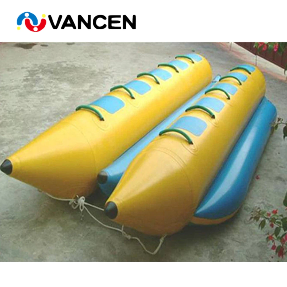 Гигантские коммерческие надувные игра в аквапарк 10 мест Прочный ПВХ надувные воды банан лодка для аренды
