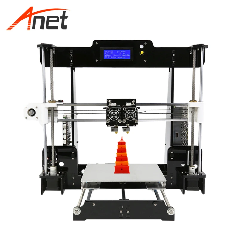 

Anet A8M Double Color 3D Printer Kit Dual Print nozzle Easy Assemble DIY Desktop Multi-color Filament Print size 220*220*240mm