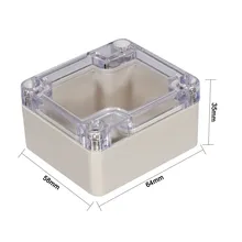 Uxcell 1pcs 64x58x35/83x58x33/100x68x40/100x68x50mm Wateproof Electronic ABS Junction Box Enclosure with Clear Cover for DIY