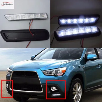 

JanDeNing 2PCS White LED Daytime Running Lights Fog Lamp DRL for Mitsubishi ASX 2010-2012