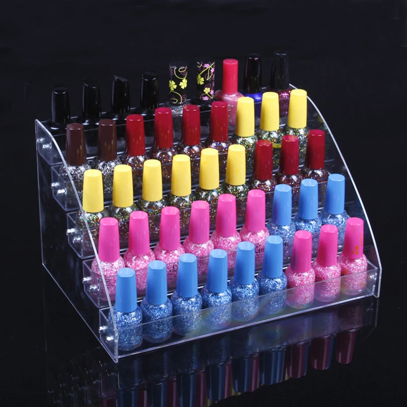 Buy New 5 Layers Clear Acrylic Nail Polish Rack Makeup Organizer Lipstick