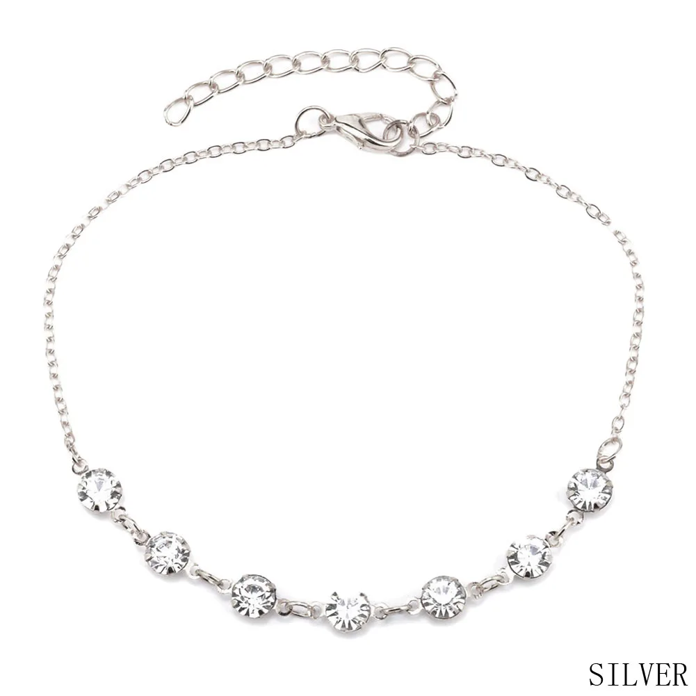 

Crystal Anklets For Women Stainless Steel Shoe Boot Chain Bracelet Foot Jewelry Vintage Fashion Hot Style Dropshipping