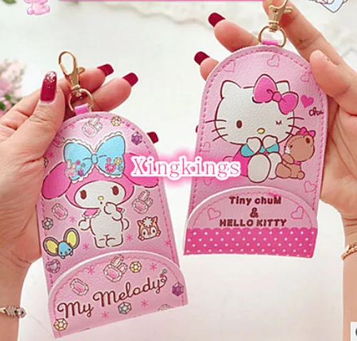 Hello kitty милый брелок для ключей с задней крышкой для держатель для карт KX-K35488