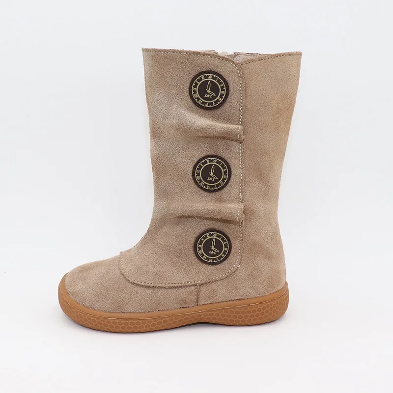 Online Zapatos para niños botas minimalista para niñas botas de nieve para niños botas de moda Otoño e Invierno 2019 zapatillas de cuero para niños