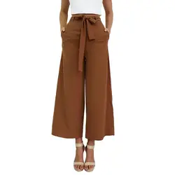 AINYFU 2019 новый шаблон женщина лодыжки длина брюки эластичный пояс случайные Drawstring сплошной цвет моды диких широкие брюки 217