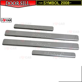 

Door sills for Renault Symbol 2008-2012 scuff plate guard stainless door sills sticker car styling decoration protection