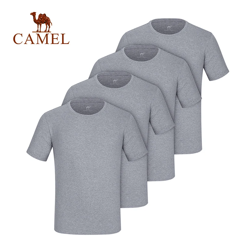 Футболка CAMEL мужская с круглым вырезом оригинальная дышащая хлопковая