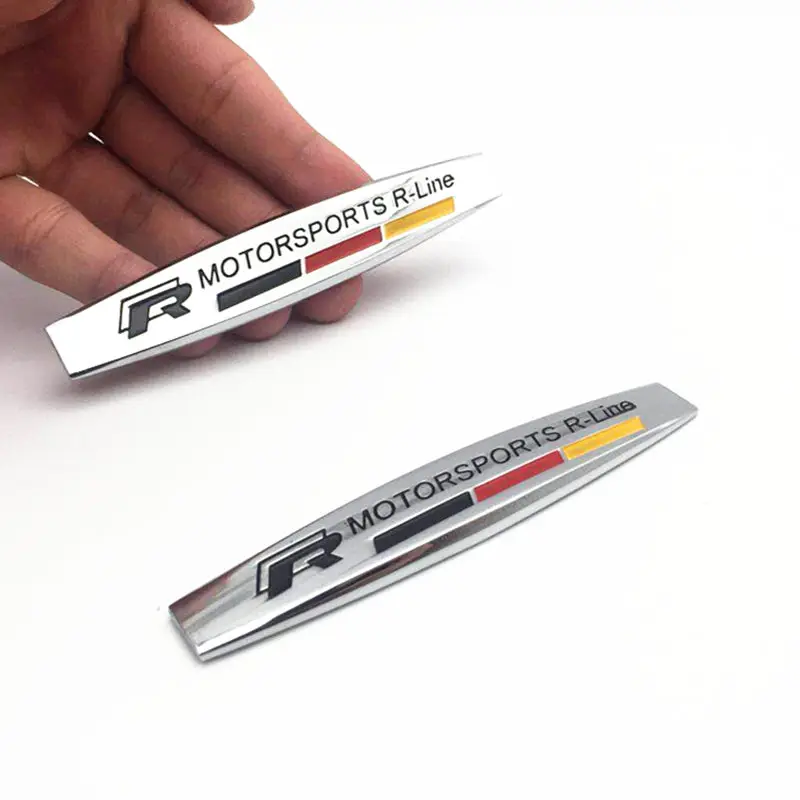 

FDIK 2PCS/set Metal R RLINE MOTORSPORT Car Styling Sticker For Volkswagen VW Polo Golf Jetta MK5 MK6 Passat Car Side Decoration