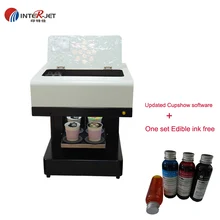 DIY 3D latte art Coffee printer 4 cups coffee print machine Cake Printer ALL-in-One Food printer