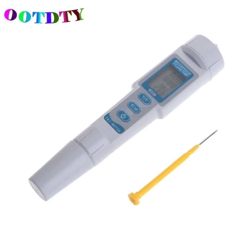 

OOTDTY 3 In 1 Professional Digital Pen Type PH/EC/TEMP Meter Water Quality Monitor Tester