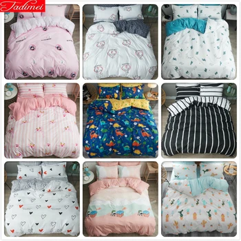 

3/4 pcs Bedding Set Single Twin Full Double Super King Queen Big Size Duvet Cover Quilt Case Soft Cotton Bed Linens Adult Child