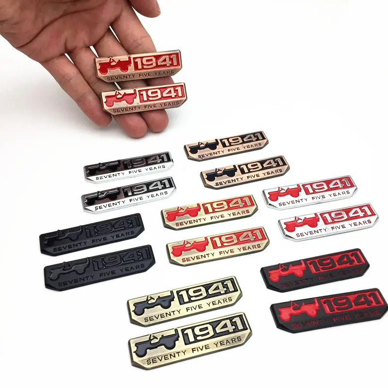 

FDIK 2PCS/set 3D metal 1941 badge emblem Decal car stickers For Jeep Wrangler Cherokee Renegade Compass Car Sticker Car Styling