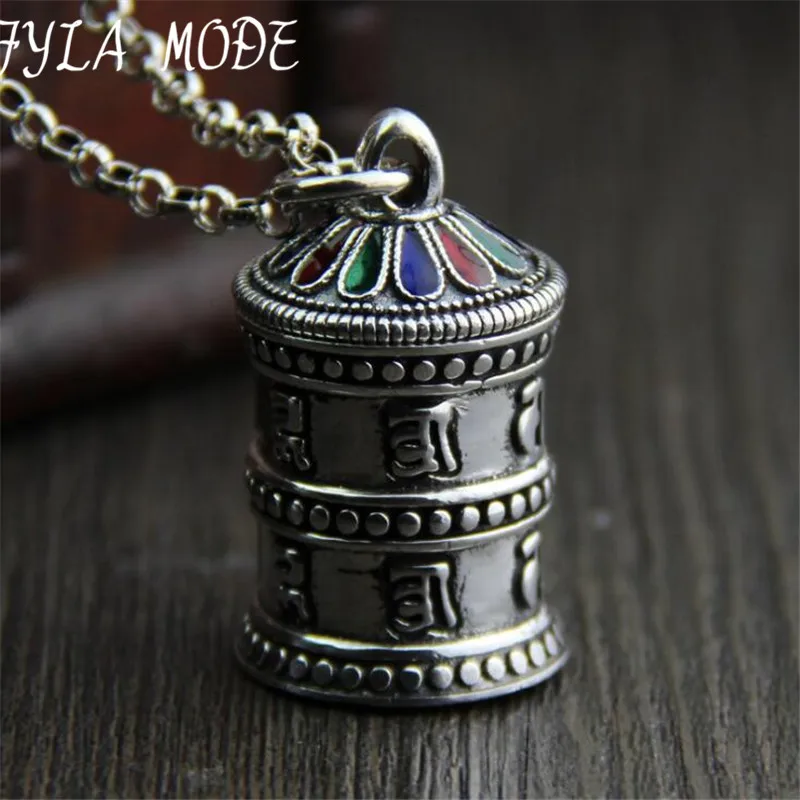 

Wholesale S999 Sterling Silver Pendant Gawu Box Can Be Opened Six Words For Both Men and Women 23.2*38.4MM 32.30G XJF056