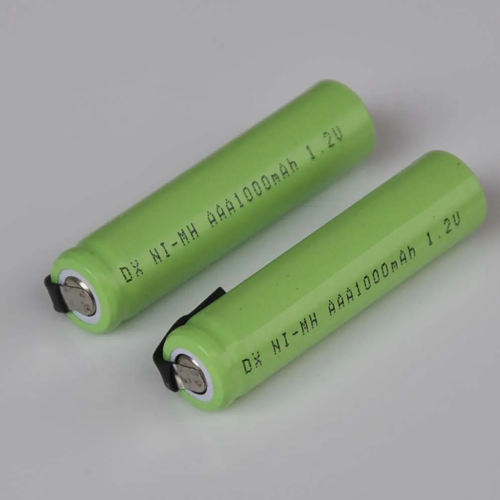 2-5 шт ni-mh 1,2 V AAA аккумулятор 1000mah с вкладками для сварки для Электробритва Philips Braun зубная щетка