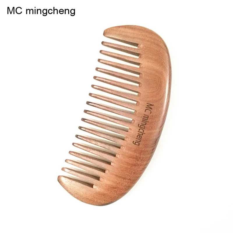 MC Small Wide Tooth Comb Natural Red Sandalwood Comb Anti static Head