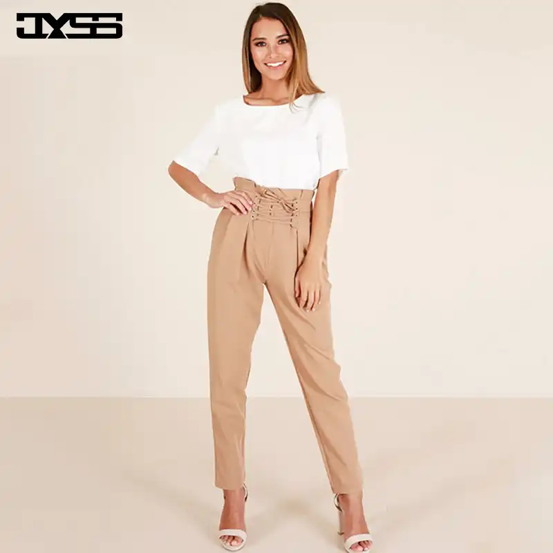Beige slacks women's Clearance