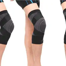 3D ткацкий напорный наколенник для баскетбола, пешего туризма, велоспорта, поддержка колена, профессиональный защитный спортивный наколенник, NL-A-010