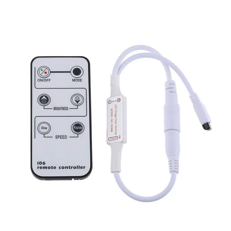 

Single Color Controller DC 5-24V IR Remote Use for 5050 3528 and 5730 Single Color Strip Light