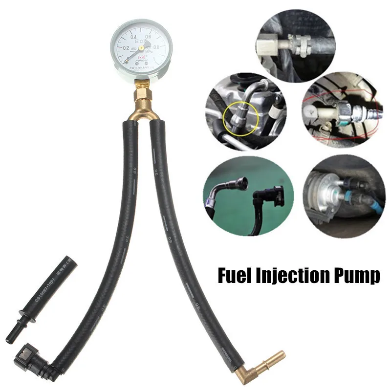 

Automotive Car Fuel Injection Pump Pressure Gauge Tester Gasoline Test Tools for Universal Car