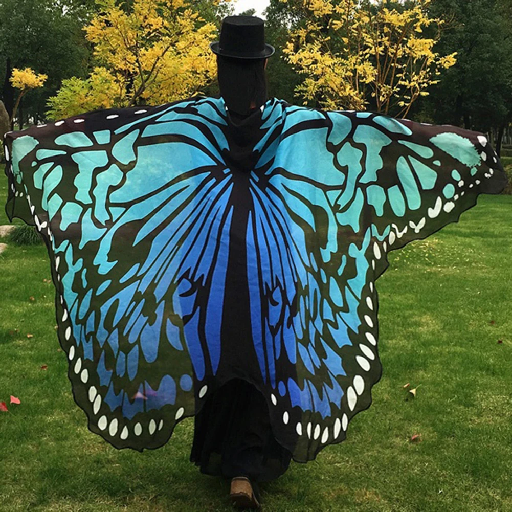

Fashion Butterfly Wing Beach Towel Cape Scarf for Women Christmas Halloween Gift