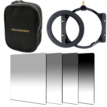

WalkingWay 150*100mm camera square filter set kit ND Neutral Density ND2 ND4 ND8 ND16 filter holder adapter ring for Cokin Zomei