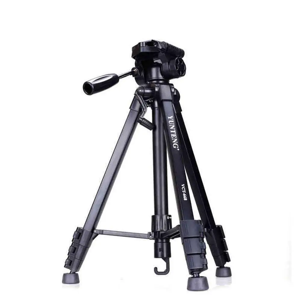 Дешевый Yunteng 668 Professional алюминиевый штатив подставки для фотоаппаратов с головкой для SLR DSLR цифровой Камера