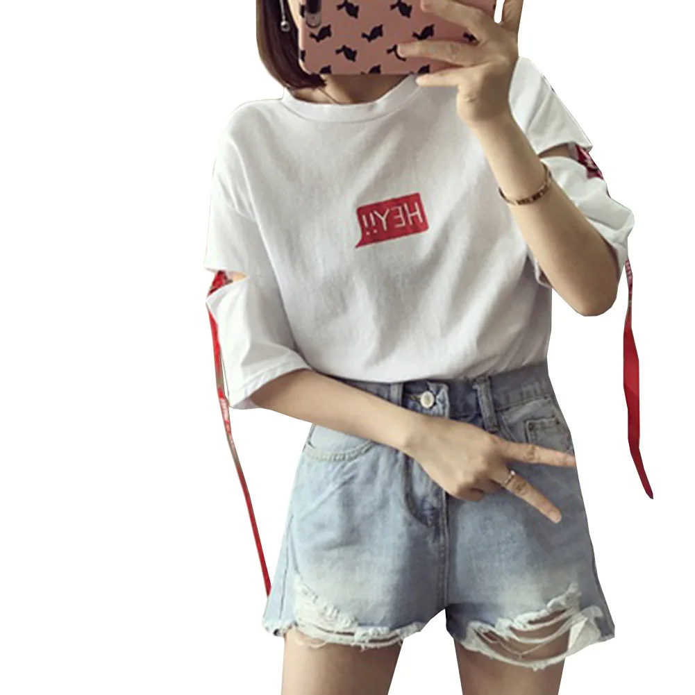 kore harajuku mektup gevsek serit kisa kollu bayan t shirt baskili gomlek moda ici bos serit moda yarim kollu t shirt fashion t shirt t shirt fashionharajuku letter aliexpress
