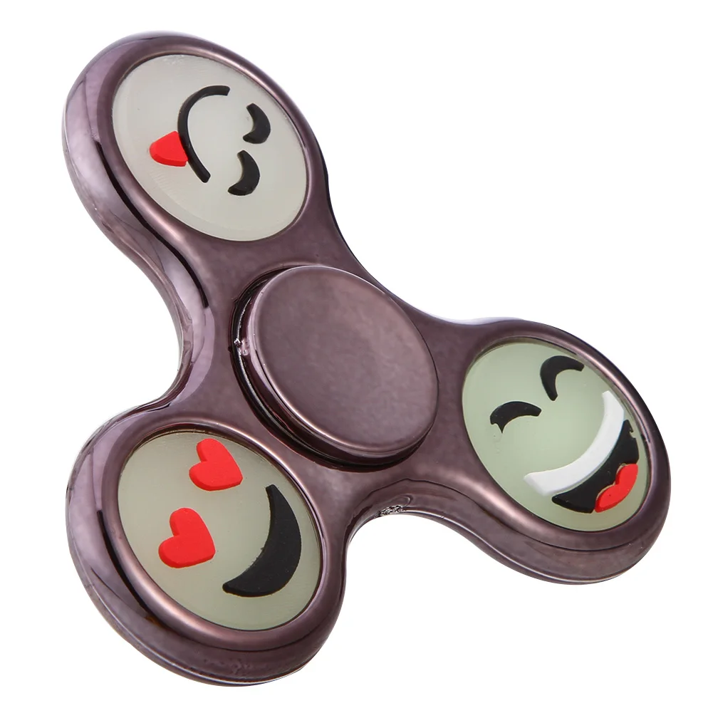Luminous Smile Emoji EDC Fidget Spinners Plastic Hand Spinner Finger Glow in the Dark For Autism