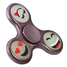 Luminous Smile Emoji EDC Fidget Spinners Plastic Hand Spinner Finger Glow in the Dark For Autism