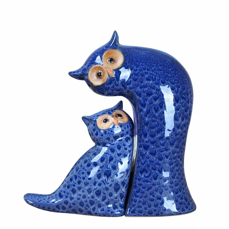 

American decorative ornaments owls lovers ceramic ornaments porcelain animal figurines