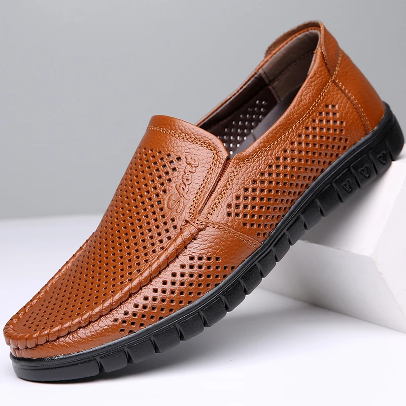 CAMEL/мужские кожаные туфли-лоферы, нескользящая повседневная мужская обувь износостойкая мягкая обувь в деловом стиле 38-45 для лета и осени