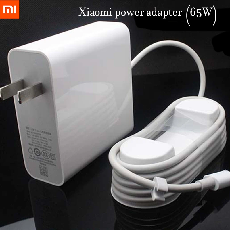 Оригинальный Xiaomi Питания Адаптер 65 Вт Type-C Быстрое Зарядное Устройство Ми Ноутбук
