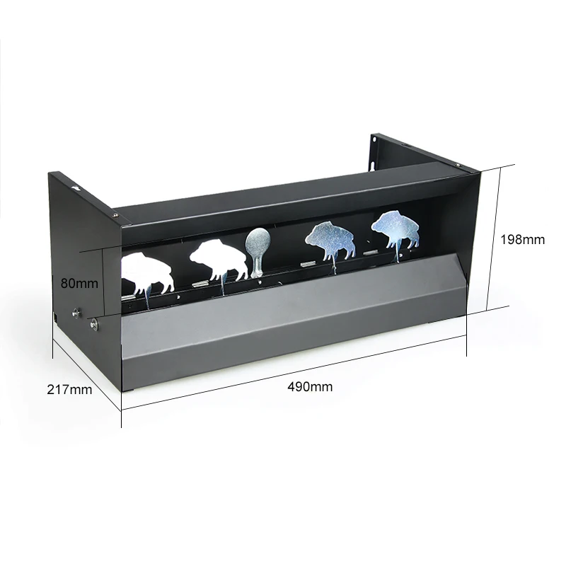 Knockdown Automatic Reset Metal Shooting Target Box Special Steel