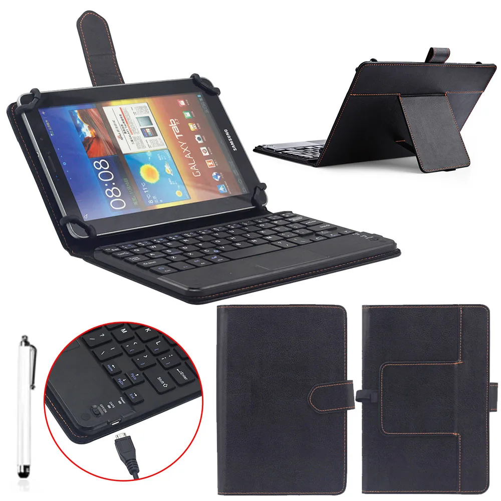 

Universal 10" Wireless Bluetooth Keyboard PU Leather Protect Case For Windows XP/Window 7 and above /Androids 3.0 and above