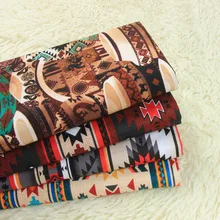 Tissu en coton pur uni d'un demi-mètre avec imprimé rétro national wind, tissu pour sac et robe de vêtement, fait à la main, A953