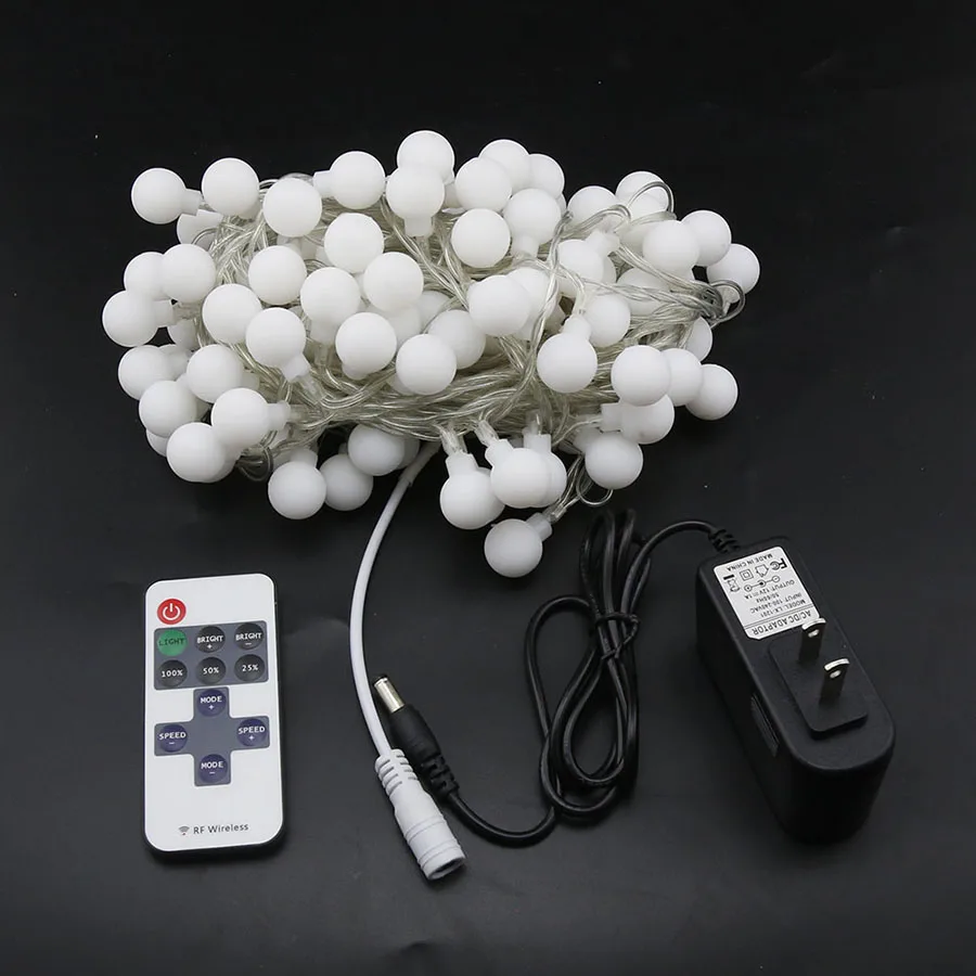 10M 100LEDs Christmas Led String Light DC 12V Star Butterfly Pine Cone Wedding Holiday Decor String Lamps +Remote Power Adapter (28)