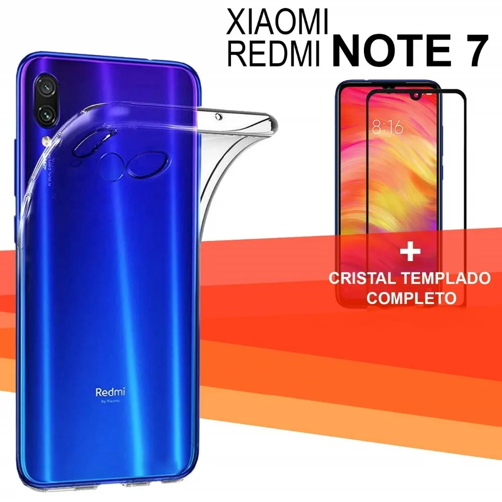 Прозрачный защитный чехол с полным наклеиванием совместимый Xiaomi Redmi Note 7 |
