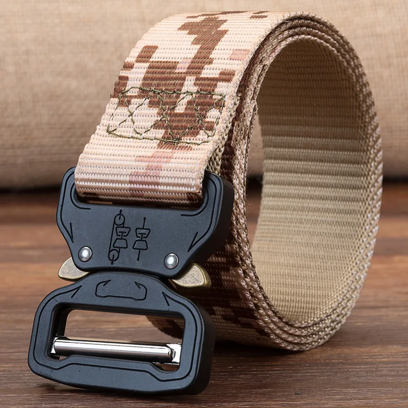 

Military Tactical Belt Men Special Forces Training Hunt Carrying Thicken Camo Waist Belt Army SWAT Equipment Combat Nylon Belt