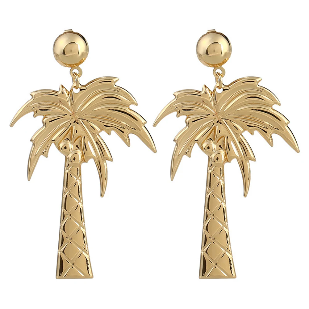 

Women Elegant Coconut Palm Tree Stud Earrings Summer Beach Jewelry Xmas Gift