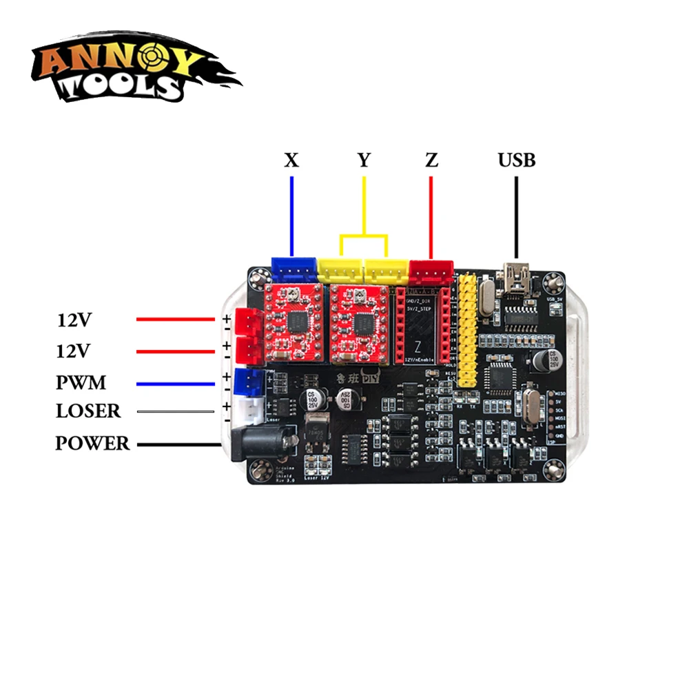 

2 Axis Stepper Motor Driver Controller Board Control Panel for DIY desktop laser engraver dispensing machine printer plotter
