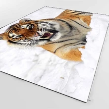 Еще коричневый черный белый снежные Тигры животные 3d принт Нескользящая микрофибра Гостиная декоративный современный моющийся коврик